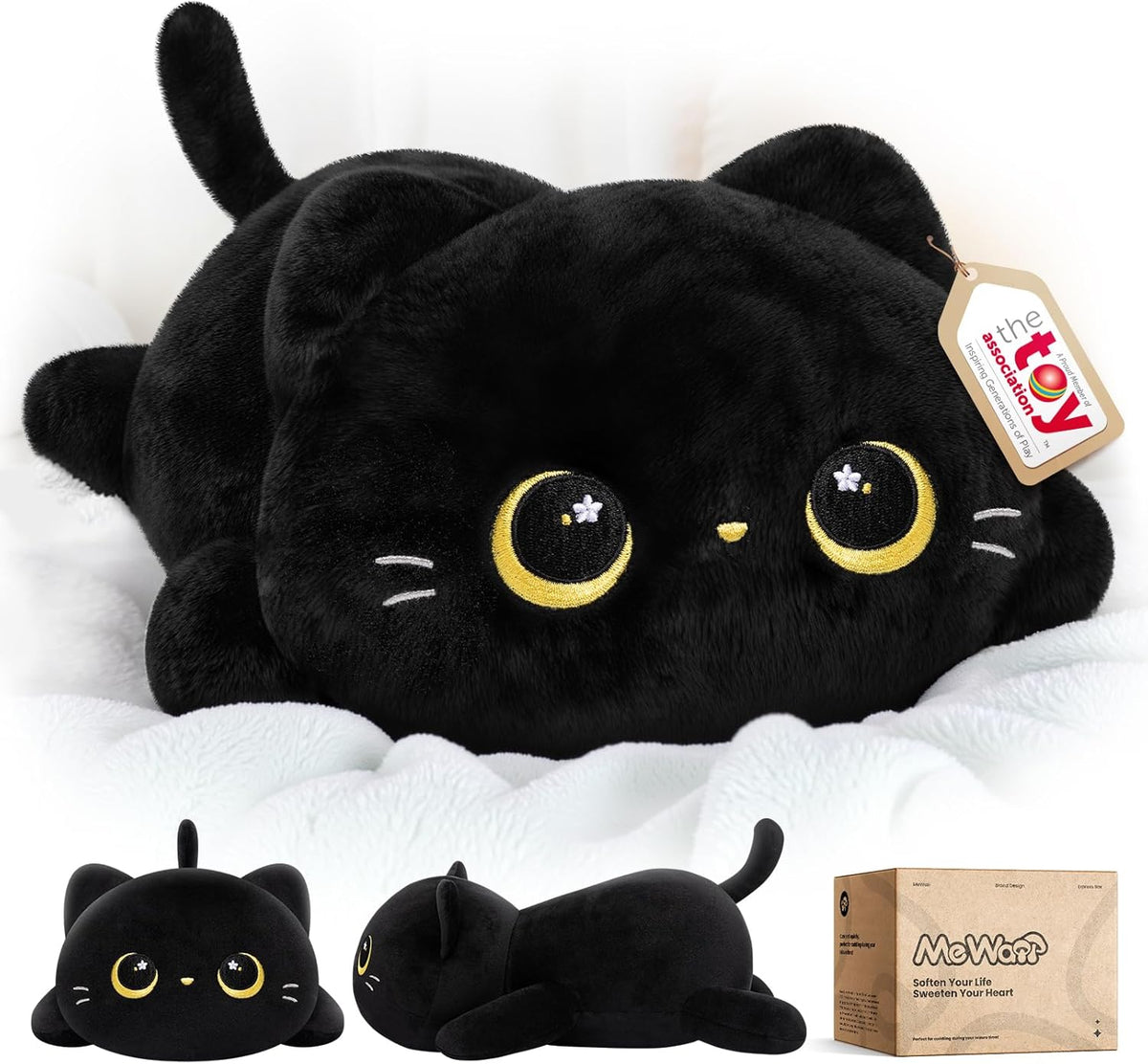 Mewaii Cat Plush Pillow Squishy Stuffed Animal 33cm