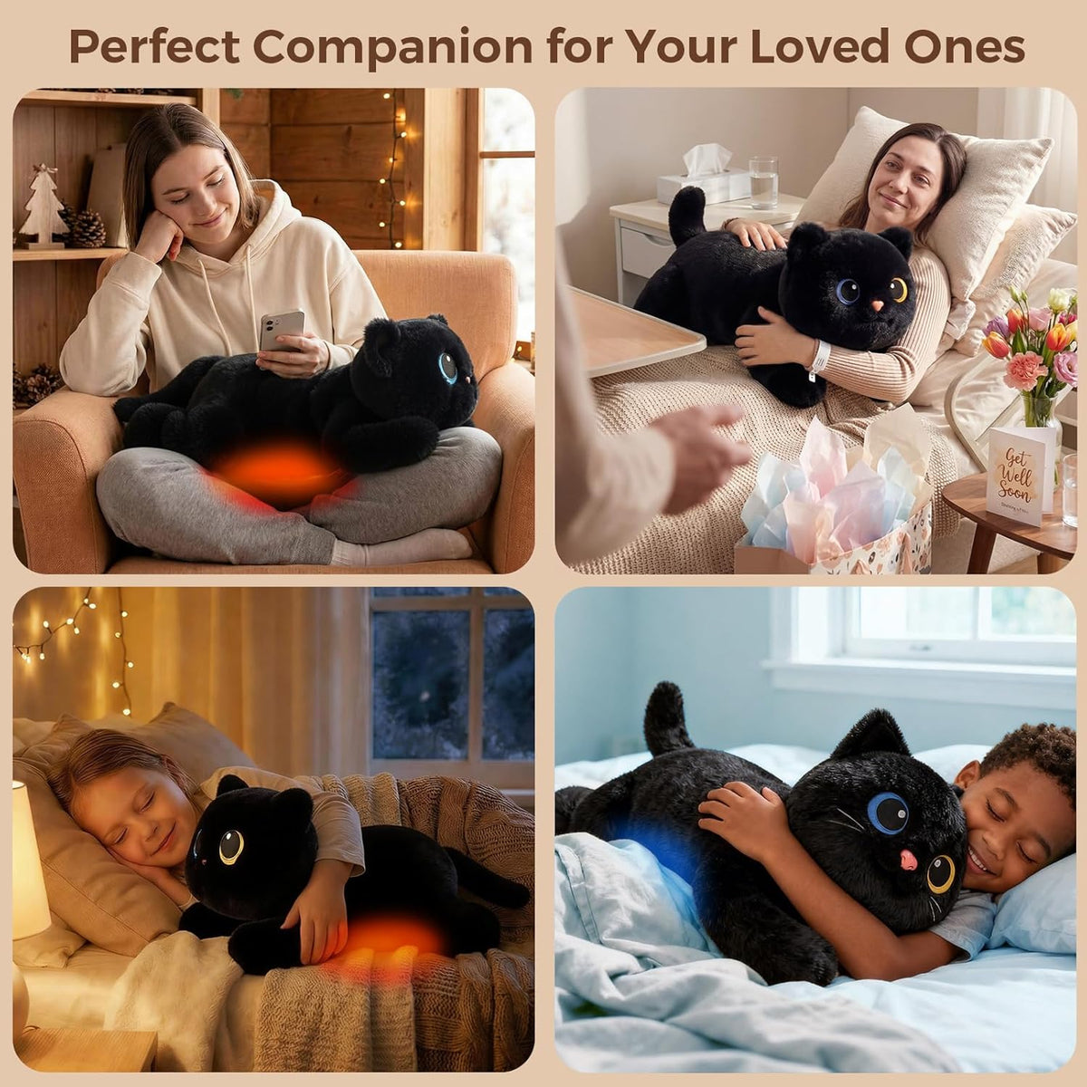 Mewaii Cat Weighted Plush Stuffed Toy Heatable Coolable 1-2.3kg