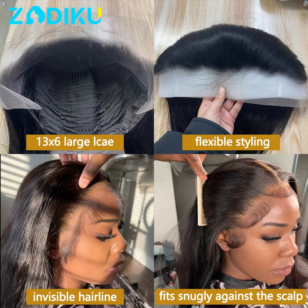 Silky Straight 13x6 HD Lace Front Human Hair Wig for Women
