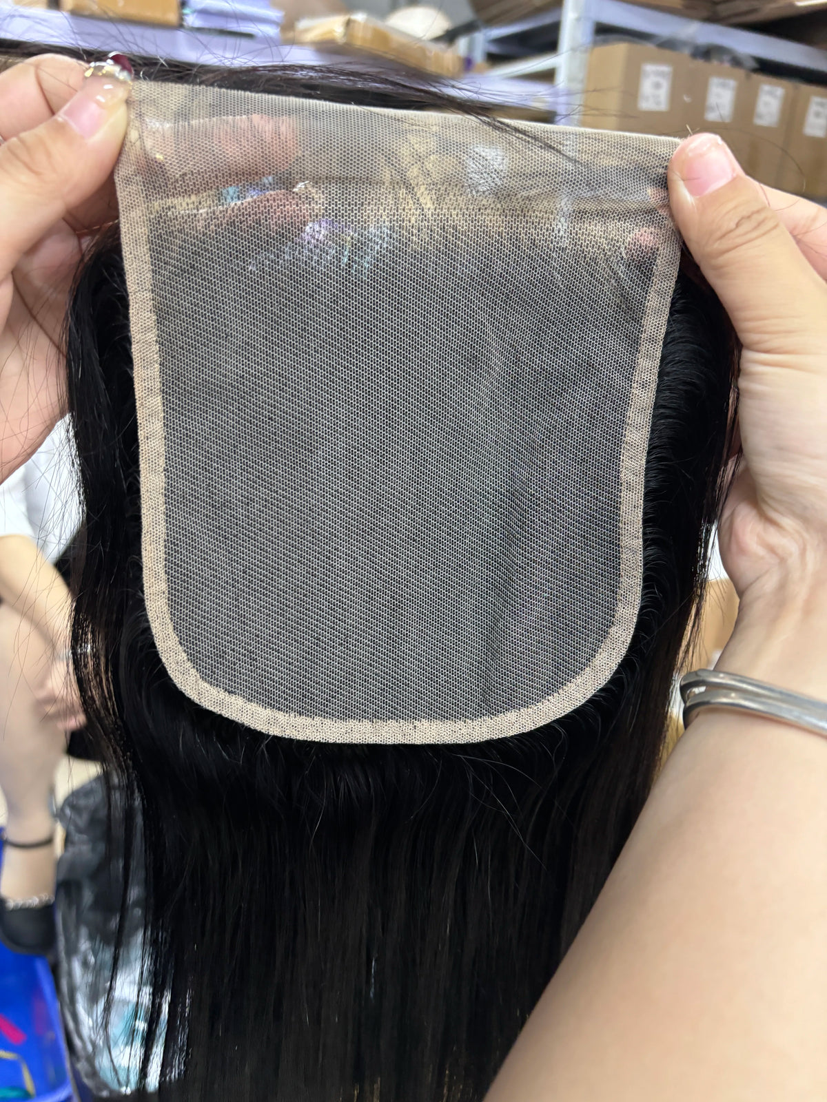 Straight Transparent Lace Closure Human Hair Frontal for Women