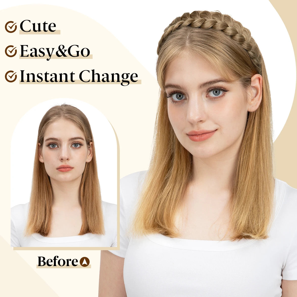Bohemian Style Fishtail Braided Headband for Women