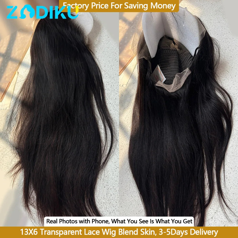 Silky Straight 13x6 HD Lace Front Human Hair Wig for Women