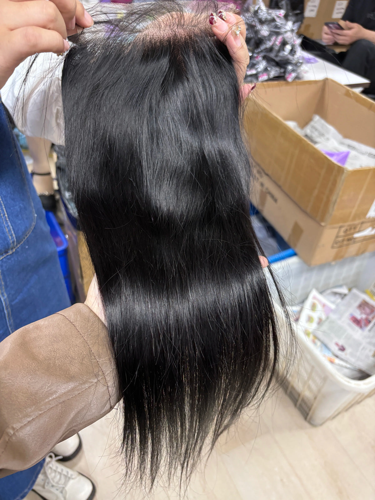 Straight Transparent Lace Closure Human Hair Frontal for Women