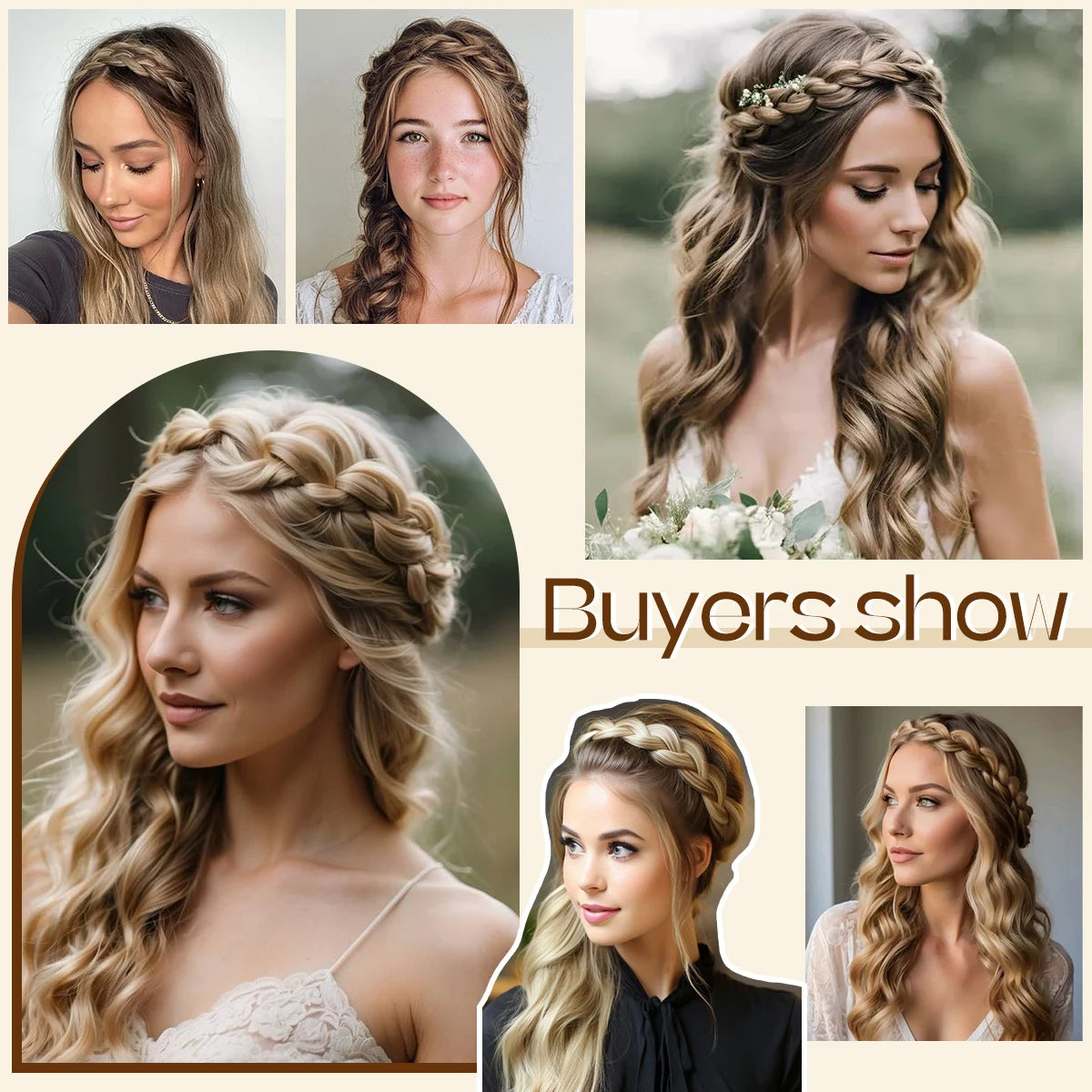 Bohemian Style Fishtail Braided Headband for Women