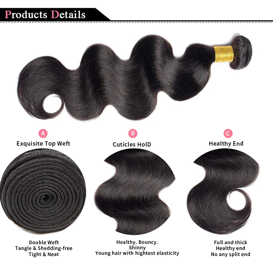 Body Wave Brazilian Hair Weave Bundles for Women