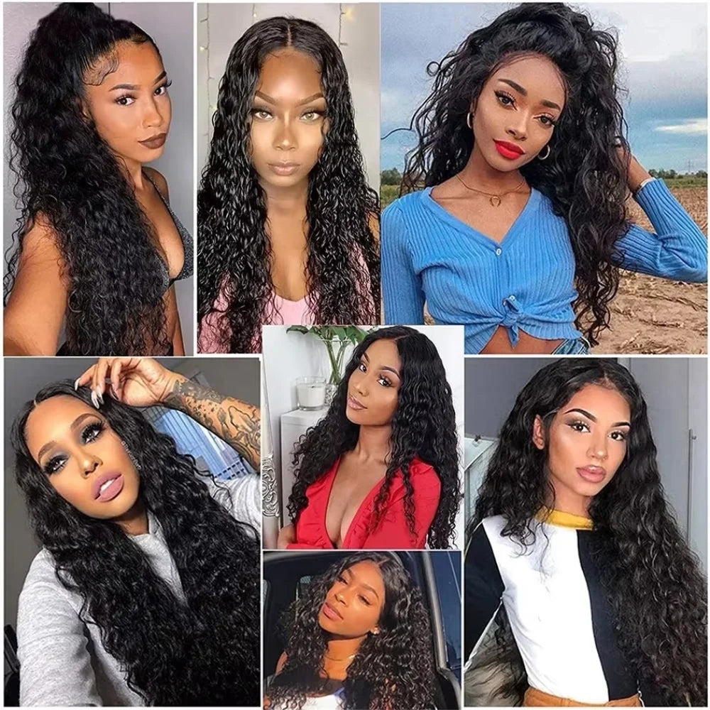 Kinky Curly V Part Human Hair Wig for Women