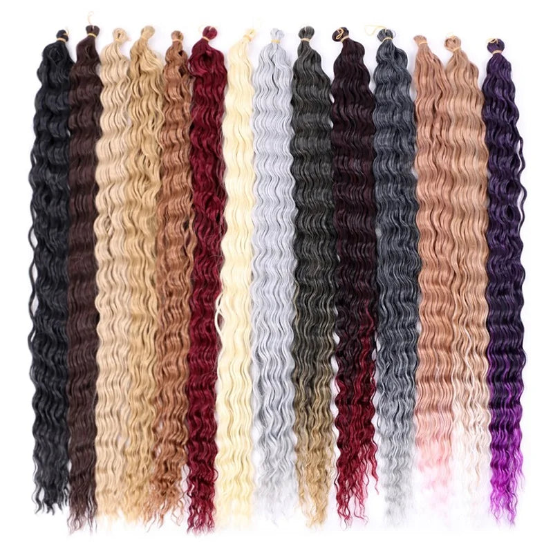 76 cm Deep Wave Crochet Braiding Hair for Women