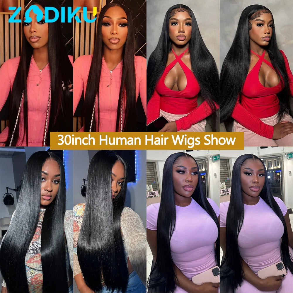 Silky Straight 13x6 HD Lace Front Human Hair Wig for Women