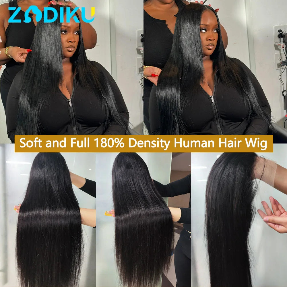 Silky Straight 13x6 HD Lace Front Human Hair Wig for Women