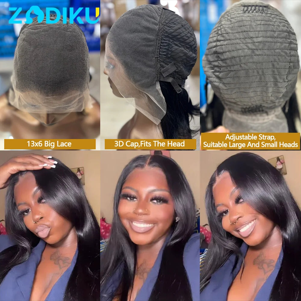 Silky Straight 13x6 HD Lace Front Human Hair Wig for Women